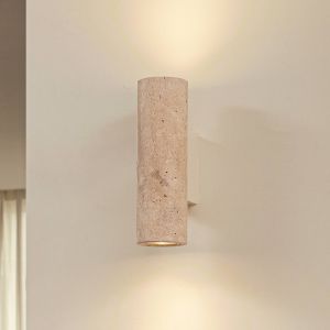 Lucande applique murale Tavira, travertin, pierre, Up/Down