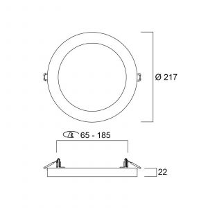 Sylvania Plafonnier LED START 5 en 1, blanc, &Oslash; 22 cm, CCT, &agrave; intensit&eacute; variable