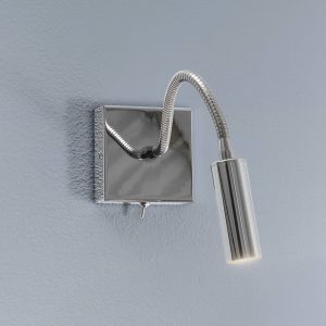 Argon Applique murale Ojos, chromée, lampe de lecture, réglable, 33 cm, G9