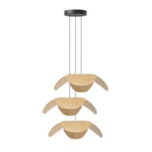 UMAGE Forget Me Not grande suspension à 3 lampes, chêne