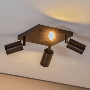Argon Spot pour plafond Sado, 4 lampes, anthracite, acier, réglable