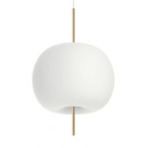 kdln suspension Kushi, laiton/blanc, Ø 43 cm, à intensité variable