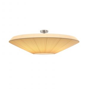 Bover Plafonnier Siam 120, hauteur 36 cm, nickel/crème