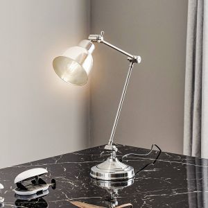 Euluna Lampe à poser Emoti, couleur chrome, hauteur 45 cm, réglable