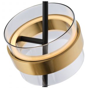 Brilliant Lampe sur pied LED Inside, couleur laiton/gris fumé, hauteur 146 cm