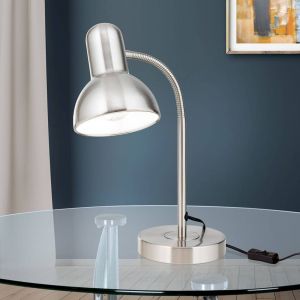 Orion Lampe de bureau Nemo, flexible, nickel mat