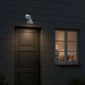 PR Home applique d'ext&eacute;rieur Mini-Tripp, couleur argent, IP44, E27