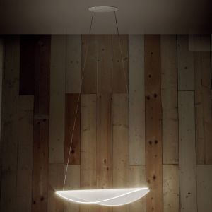 Stilnovo Diphy LED suspension blanche longueur 53,6 cm