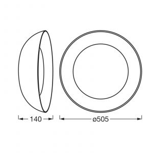 LEDVANCE Plafonnier LED Orbis Alva, noir, métal