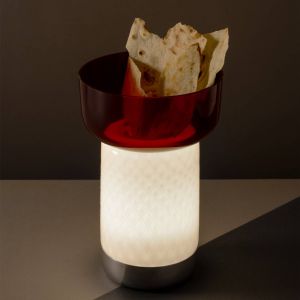 Artemide Bontà lampe à poser LED, bol rouge