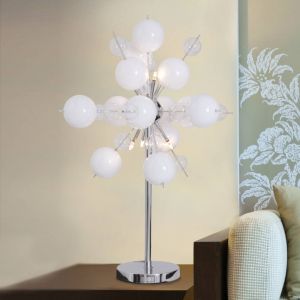 Näve Lampe à poser Explosion en blanc/chrome