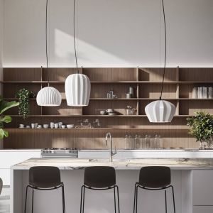 Karman Suspension Sahara, blanc, &Oslash; 23 cm, c&eacute;ramique, E27