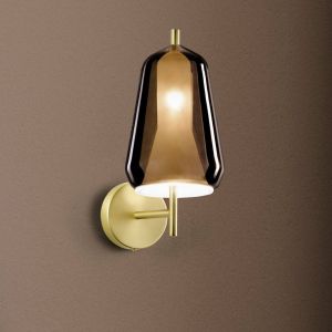miloox by Sforzin Applique murale X-Ray, bronze/doré, hauteur 29 cm, verre