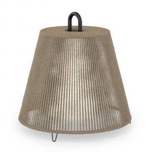 Wever & Ducré Lighting WEVER & DUCRÉ Abat-jour Costa 1.0, sable, corde, Ø 39 cm