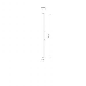 Euluna Applique murale LED Demi M, sable, aluminium, hauteur 100 cm, IP54