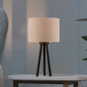 JUST LIGHT. GmbH JUST LIGHT. Lampe à poser Green Duro, textile, tripode, beige