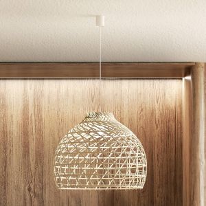 Euluna Suspension BOHO, Ø 60 cm, brun naturel, rotin, E27