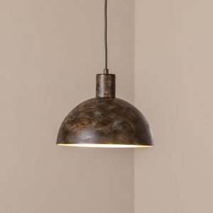 Opviq Suspension Kure, noir-marron, m&eacute;tal, &Oslash; 30 cm, E27