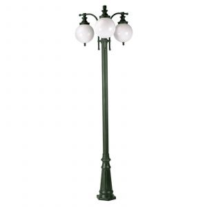 K.S. Verlichting Lampadaire d'extérieur Madeira à 3 lampes vert foncé