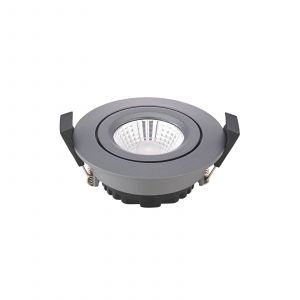 Sigor LED Spot à encastrer au plafond Diled, Ø 8,5cm, 6 W, 3.000 K, anthracite