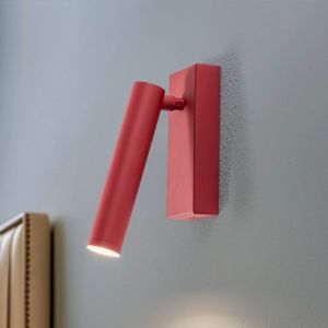 Argon Applique murale LED Rulo, rouge, acier, 3000 K