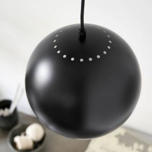 FRANDSEN Ball Lampe &agrave; suspendre, &Oslash; 25 cm, noir mat