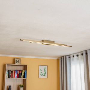 Quitani Talon Plafonnier LED 2 lampes bronze anodis&eacute;
