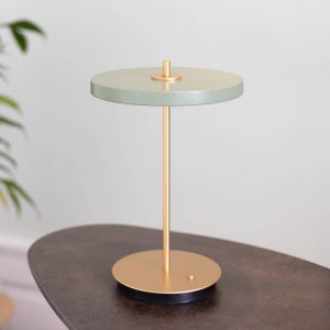 UMAGE lampe &agrave; poser rechargeable LED Asteria Move vert olive/laiton 31 cm