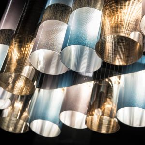 Suspension LED Slamp La Lollo, couleur &eacute;tain, 100 cm