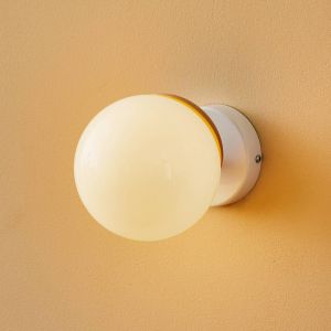 Eko-Light Applique murale Sfera à 1 lampe verre/blanc/bois