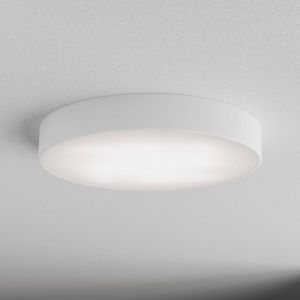 TEMAR LIGHTING Plafonnier Cleo 500, blanc, détecteur, IP54, Ø 50 cm, métal