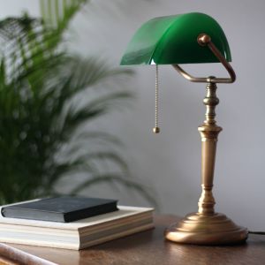 Steinhauer Lampe de bureau Ancilla, verre, bronze/vert