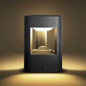 Lucande lampe pour socle LED Pirron, 20 cm, triangulaire, IP54