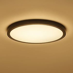 Plafonnier LED intelligent Calex HALO Ø 40 cm noir IP54 RVB CCT