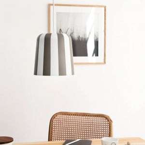 Dyberg Larsen Suspension Gry, gris/blanc, Ø 20 cm, métal
