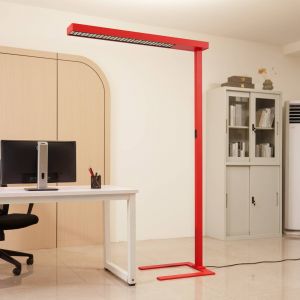 Arcchio Lampadaire de bureau LED Susi, rouge, capteur, variateur tactile