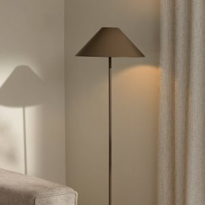 Globen Lighting Lampe sur pied Cannes, marron, m&eacute;tal, 140 cm