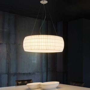 Carpyen Suspension Isamu, blanc perle, Ø 118cm