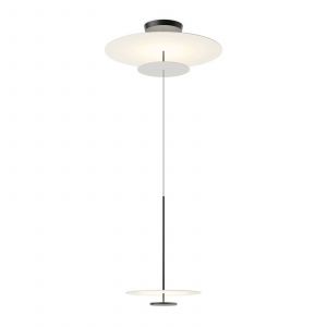 Vibia Flat suspension LED 3 lampes &Oslash; 90cm grise L1