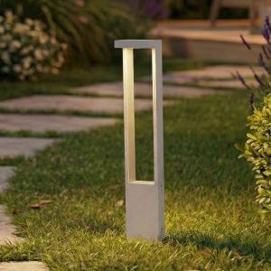 borne lumineuse LED Lindby Lonete, blanche, hauteur 65 cm, IP65