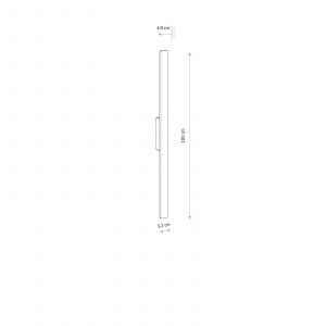 Euluna Applique murale LED Demi M, rouge brique, aluminium, hauteur 100 cm, IP54