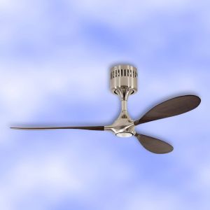 CasaFan Ventilateur de plafond LED Helico pales, silencieux, noyer Ø 132 cm