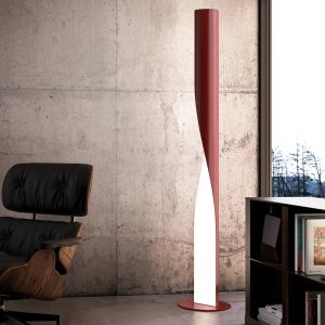 kdln Lampe sur pied Evita, rouge, hauteur 190 cm, variateur d'intensité
