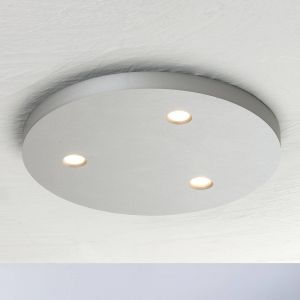 Bopp Close Plafonnier LED &agrave; 3 lampes rond alu