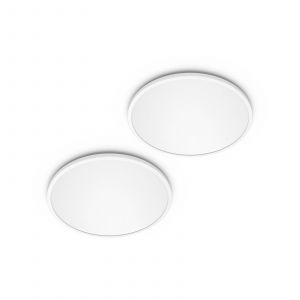 Philips LED SuperSlim lot de 2 blanc IP44 &Oslash; 25 cm 2 700 K