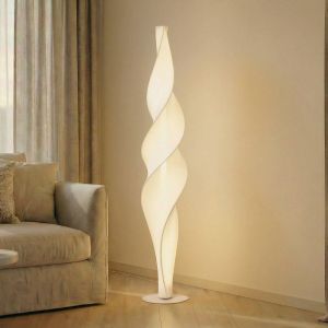 Lampadaire LED Lucande Novelle, blanc, CCT, hauteur 137 cm