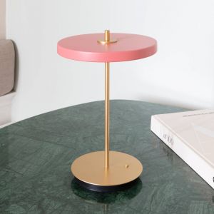 UMAGE Asteria Move, lampe &agrave; poser LED rechargeable, ros&eacute;/laiton, 31 cm
