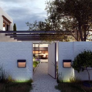 Bover Sisal A/01 applique d&rsquo;ext. LED, beige clair