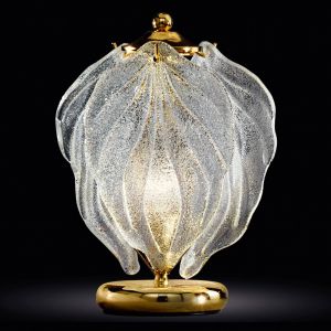 Novaresi Lampe à poser en verre de Murano Foglie