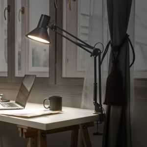 Lampe &agrave; pince LED OSRAM Office Line Desk Retro noir 3 000 K
